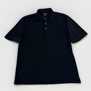 Champions Tour Black Golf Polo Shirt Size Large Athletic Performance Minimal